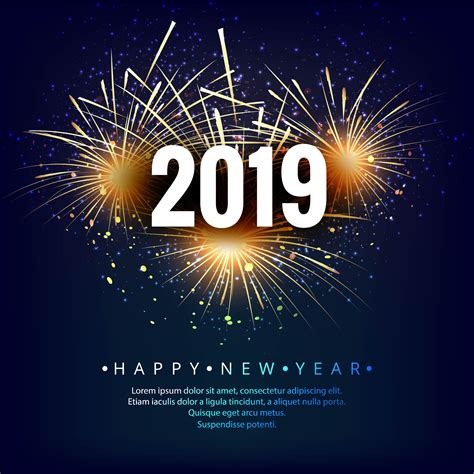 happy new year 2019 card